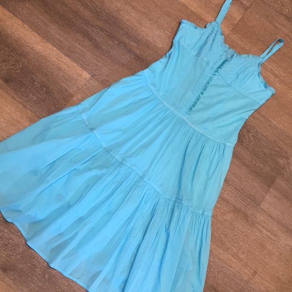 Cassee’s Dresses & Skirts - Ocean Blue Cami Style Smock Back Midi Dress L/XL